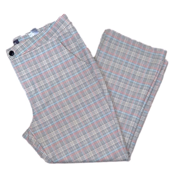 NYDJ Lift Tuck Tyburn Plaid Crop Ankle Flare Boot Cut Pants - Size 14 - Picture 5 of 9